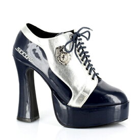 Ellie Shoes　557-ARREST Women's Chunky Heel Police Oxford Shoe レディース チャンキーヒール ポリス オックスフォード パンプス ハロウィンコスプレ