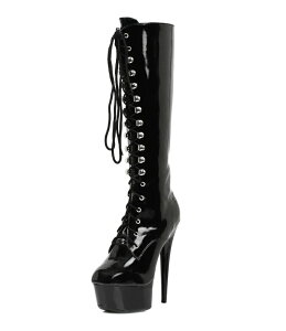 Ellie Shoes 609-JUNGLE Pointed Stiletto Knee Boot W/Inner Zipper fB[X XeBbgq[ ҂ݏグ j[nC u[c