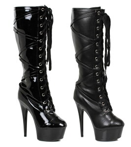 Ellie Shoes 609-POCKY Lace Up Platform Boot W Inner Pocket fB[X vbgtH[ Ci[|Pbgt ҂ݏグ j[nC u[c