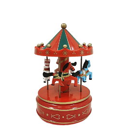 クリスマス回転木馬メリーゴーランド オルゴール装飾用品置物子供玩具 ホリデーギフト