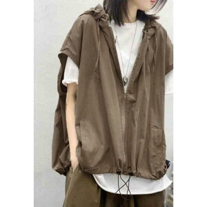 ベスト レディース パーカー フード付き 前開き 速乾 夏 薄手 スポーツベスト メッシュベスト 熱中対策 涼感 アウトドア ファスナー Zipベスト