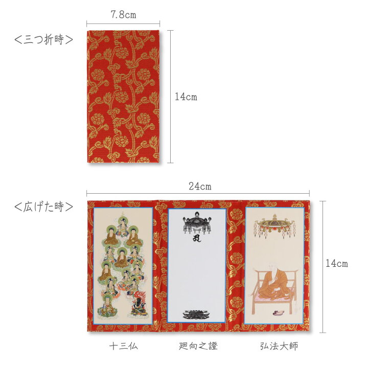 楽天市場】真言宗 廻向之證 屏風型 三つ折り 屏風 コンパクト 小 送料 