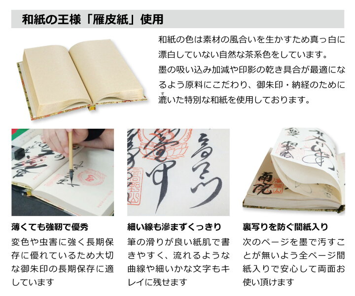 楽天市場】納経帳 四国霊場八十八ヶ所 線描画入り 大サイズ 紺 カバー 