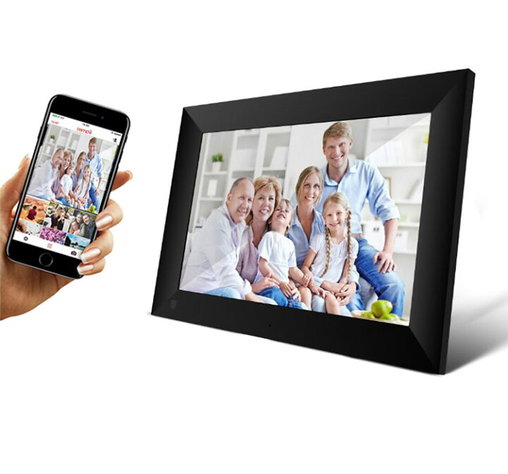 楽天市場 ネットフォトフレーム 10 1インチデジタルフォトフレーム Ips液晶 タッチパネル Frameo App内蔵 複数のスマホから写真動画共有転送 自動回転 遠隔データ転送 Wi Fi対応 視野角180度 Usbメモリ Microsdカード対応 Dcfk1001 ほっとプライス 楽天市場店