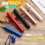 携帯ストロー 洗浄ブラシ付き ポケットストロー マイストロー 伸縮式 折り畳み コンパクト サステナブル …