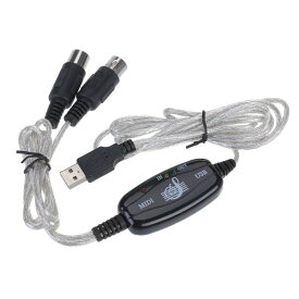 USB MIDI ケーブル 楽器とPCを簡単接続 ドライバ 内蔵 USB給電 USBMIDI