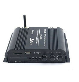 Lepy 45W X 4チャンネル 高音質 重低音 Hi-Fiステレオデジタルアンプ USB SDカード Bluetooth4.0 PSE認証5Aアダプター リモコン付き LED液晶 4CHパワーアンプ LP269S