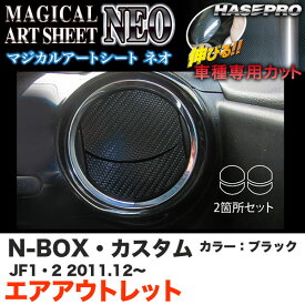 ハセプロ MSN-AOH3 N-BOX・カスタム JF1/JF2 H23.12～ マジカルアートシートNEO エアアウトレット ブラック カーボン調シート