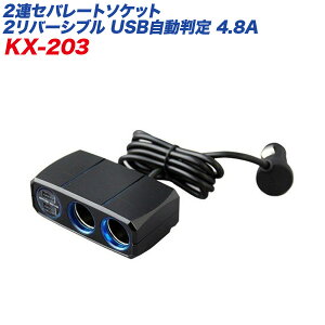 VK[\Pbg USB|[g 2AZp[g\Pbg 2o[VuUSB 4.8A ubN /JV KX-203