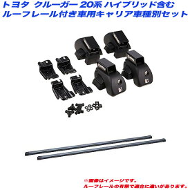 クルーガー 20系 H12.11～H19.8 ハイブリッド含む/ルーフレール付車用 キャリア車種別セット INAR + INB127BK INNO/イノー