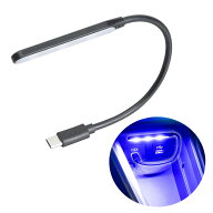 7色 LED フットランプ 電装 メモリー機能付 USB-C フレキタッチライト 車内 フレキシブルアーム セイワ F…