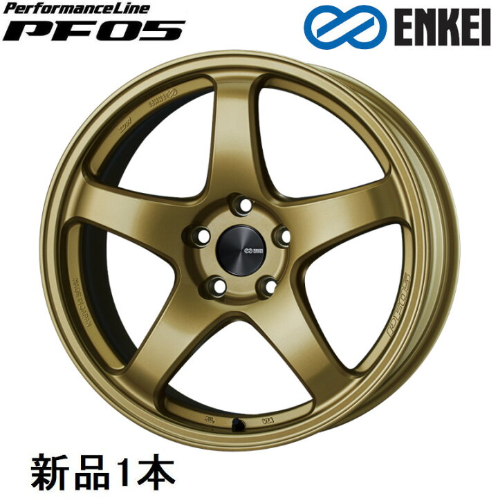 楽天市場】18インチ 18x7.5J +48 PCD100 5穴 Gold ホイール 1本 