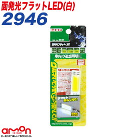 エーモン/amon 2946 インテリア LED ライト 内装 車内 照明 面発光フラットLED(白)
