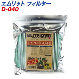 エムリットフィルター 【ホンダ】 自動車用エアコンフィルター 日本製 MLITFILTER D-040