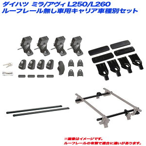 �L�����A�Ԏ�ʃZ�b�g �~��/�A���B L250/L260 H14.12�`H19.12 3�h�A ���[�t���[�������ԗp INNO/�C�m�[ INSUT + INB117BK + INJK + K281
