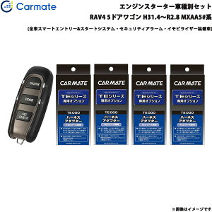 エンジンスターター セット 車種別 RAV4 5ドアワゴン H31.4〜R2.8 MXAA5#系 カーメイト TE-W52PSB + TE162 + TE210 + TE213 + TE207