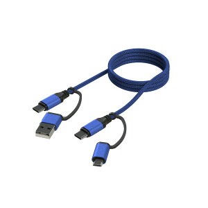 �}���`�h�b�L���O4in1�P�[�u�� �u���[ 2.4A �}���[�d �f���ɋ����P�[�u�� �����\ Type-C �A�[�N�X X-248