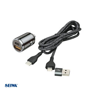[dP[u DCvO USB|[gt ԓ PD20W 5V 2.4A ^TCY Type-C/USB-A P[ut ZC/SEIWA D615