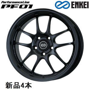 16インチ 16x5J +45 PCD100 4穴 Matte Black ホイール 4本 エンケイ パフォーマンスライン PF01 ENKEI
