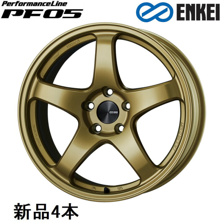 楽天市場】17インチ 17x9J +40 PCD114.3 5穴 Gold ホイール 4本 