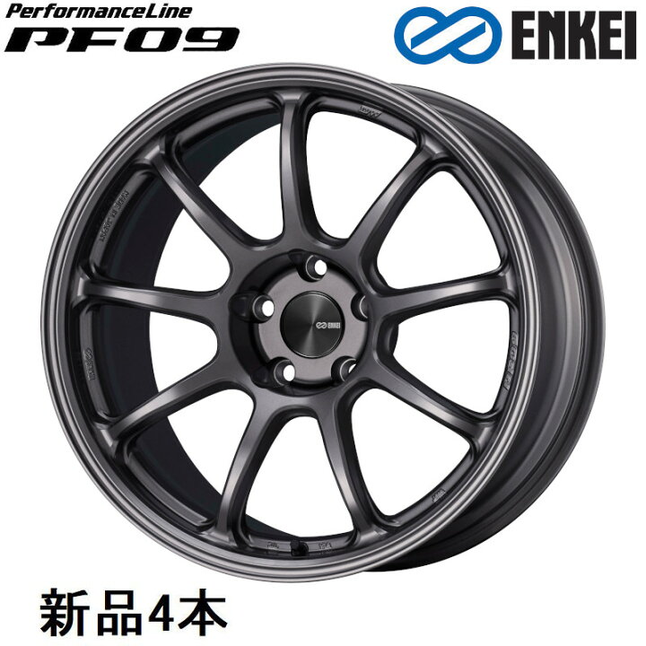 楽天市場】18インチ 18x8.5J +45 PCD100 5穴 Dark Silver ホイール 4本  