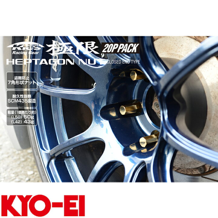 楽天市場】極限 袋タイプ M12×P1.25 袋ナット ヘプタゴンナット 全長 