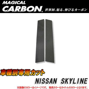 ハセプロ/HASEPRO マジカルカーボン ピラー スタンダードセット ノーマルカット 日産 スカイライン R33 カーボンシート ブラック CPN-7