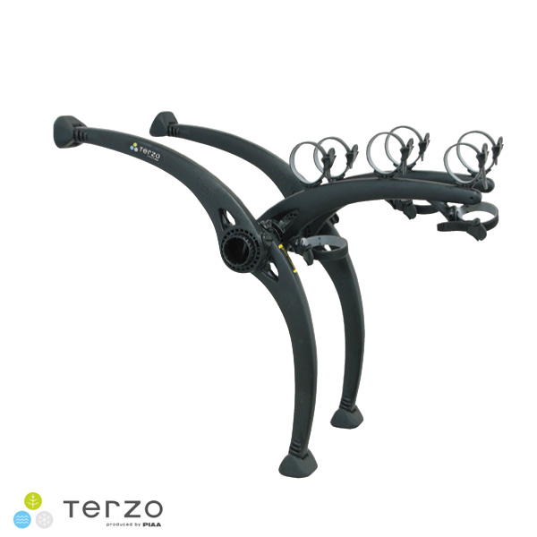テルッツォ/Terzo/ピア/PIAA：リアキャリア サイクルキャリア REAR CYCLE CARRIER-3 リアサイクルキャリア ブラック  最大3台積載可能 EC16BK3 | カー用品のHot Road Second Shop