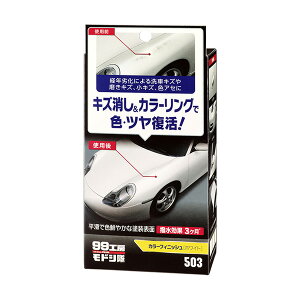99工房モドシ隊 カラーフィニッシュ ホワイト 車 洗車 小キズ 色アセ 復活/09503 B-503 ソフト99