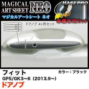 ハセプロ MSN-DH8 フィット GK3〜6(H25.9〜) フィットハイブリッド GP5(H25.9〜) マジカルアートシートNEO ドアノブ BK カーボン調