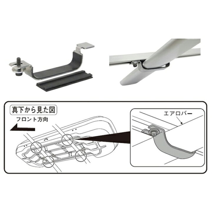 楽天市場】テルッツォ/Terzo ルーフボックス用 オプション エアロバー 