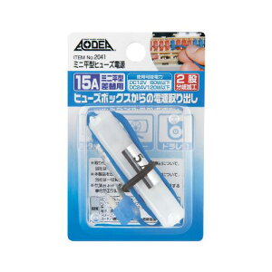 エーモン/amon ミニ平型ヒューズ電源 15Aヒューズ差替用 2股分岐加工 DC12V60W以下/DC24V120W以下 2041