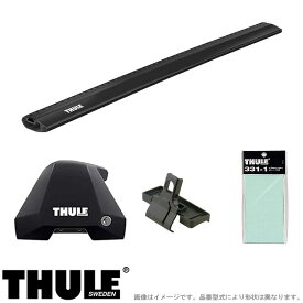 THULE/スーリー ルーフキャリア車種別セット トヨタ ランドクルーザープラド J150W/J151W ルーフレール無し H21/9～ 7205+7215Bx2+5219