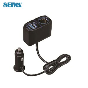 ZC/SEIWA 1DC+2USBR[h\Pbg ݃\Pbg d ԗp R[h1m USB|[gt hREir̎t X}z[d F275