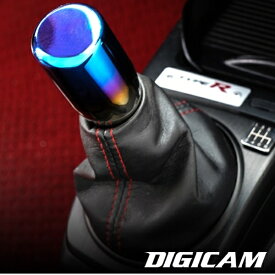 DIGICAM チタンシフトノブType-R M12-P1.25 スバル 焼入れチタンカラー アジャスタブル機能付 デジキャン ケースペック TSNR-1212