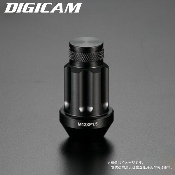 DIGICAM デジキャン K-SPEC ケースペック アルミロックナット アルミレーシングロックナット 袋タイプ45mm 最大50%OFFクーポン ALN4515BK-LL4 気質アップ ４本セット M12×P1.5 ブラック
