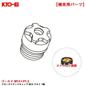 KYO-EI 【補充パーツ】 クローズドエンドキャップ M14 アルミ 1個 ゴールド M14×P1.5 紛失・予備等に ZCIA4A