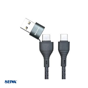 ZC/SEIWA ϊUSBP[uC/AtoC ]\P[u Type-C/Type-C Aϊt 1.2m X}zE^ubg D611
