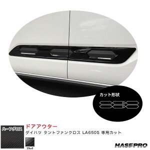 ハセプロ アートシートNEOハーフグロス ドアアウター ダイハツ タントファンクロス LA650S カーボン調シート【ブラック】 MSNHG-DOD1