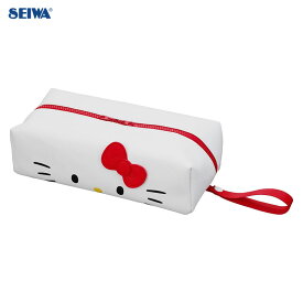 ノンスリップティシュカバー ハローキティ キャラクター BOXティッシュ 滑りにくいラバー底 ダッシュボード ヘッドレスト KT565 セイワ