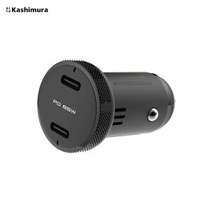 USB-C 2�|�[�g ���� DC �u���b�N �ϊ� Type-C DC12V/24V �ő�65W �[�d DC-062 Kashimura