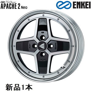 �G���P�C APACHE2 Neo LoDisk 16�C���` 16x6J +45 PCD100 4�� Machining Black �z�C�[�� 1�{ ENKEI
