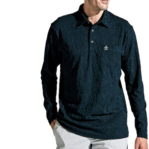 20%OFF セール マンシングウェア メンズ ポロシャツ 長袖 ゴルフウエア おしゃれ ジャカード MGMXJB03 秋