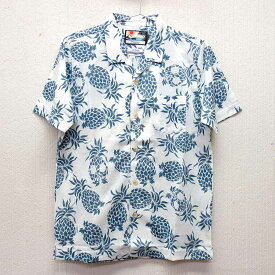 gim ジム PAIKAJI OKINAWA ISLANDS メンズ シャツ 半袖 アロハシャツ パイナップル柄 　フロントオープン 前開き 日本製