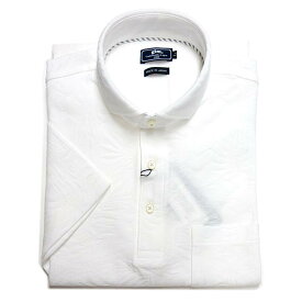 gim（ジム）メンズ ポロシャツ 半袖 ホワイト 白 リンクス ワイドカラー 吸湿速乾 消臭 日本製