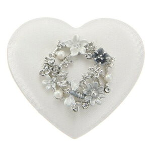 タックピン(ラペルピン) お花リース シルバー 2025年 母の日 ギフト好適品