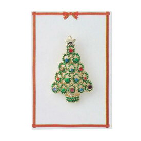 タックピン（ラペルピン）ピンブローチ 　クリスマス　クリスマスツリー　グリーン　プチギフト　プレゼント　アクセサリー
