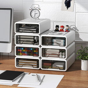 引き出し 卓上収納ケース 収納ボックス プラスチック A4/A5対応 横 小物 1段 2段 3段 ホワイト 透明 滑り止め 大容量 文房具収納 書類ケース 化粧品 事務用品 文書 衣類収納 組み合わせても 頑