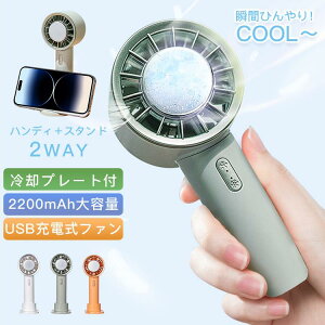 扇風機 ハンディファン 冷却 静音 小型 冷却ファン 手持ち扇風機 冷感 クーラー 冷却プレート 3段階 ファン 瞬間冷却 コンパクト アウトドア 熱中症 暑さ対策 USB充電式 軽量 静音 業務用送風