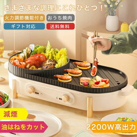 ホットプレート 大型 焼肉プレート 電気 無煙 減煙 焼肉グリル コンパクト 鍋 焼肉 家庭用 業務用 油が落ちる 穴あき ロースター 粘着しない 最大250℃ 電気コンロ 卓上 温度調節可能 お祝い ガス ホット マジックグリル 電気プレート 新年の贈り物 新生活 2025